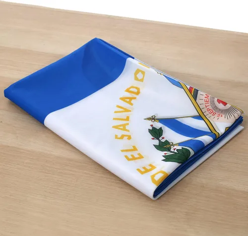 Vista 6 de MSFHHA Mantel rectangular con bandera salvadoreña de El Salvador, resistente a la decoloración, lavable, apto para cocina, comedor, reuniones