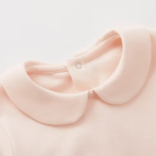 Vista 4 de pureborn Blusa de manga larga con cuello de algodón para niñas pequeñas