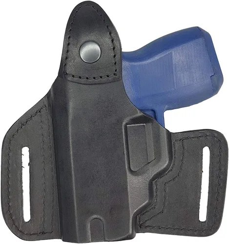 Vista 4 de VlaMiTex Funda de cuero B28 compatible con Taser Pulse y Taser Pulse Plus Negro