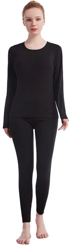 Vista 2 de Ropa interior térmica para mujer Long Johns conjuntos de ropa interior térmica para mujer, capa base ultra suave, regalos con caja