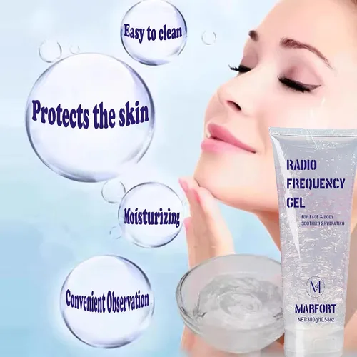 Vista 4 de Combinación de gel refrescante y lubricante con depilación y máquina facial de belleza o cara de microcorriente para mujeres y hombres en la cara