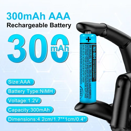 Vista 5 de Batería recargable 300mah 1.2V del AAA de NI-MH para los teléfonos