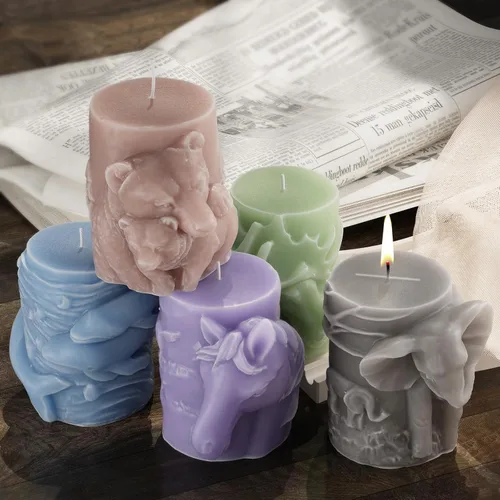 Vista 7 de Molde de silicona para fundición de resina de animal en forma de cilindro de Pegaso para decoración del hogar y fabricación de velas, molde