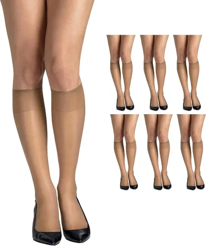 Vista 5 de Hanes Silk Reflections medias hasta la rodilla, puntera reforzada (2 unidades)