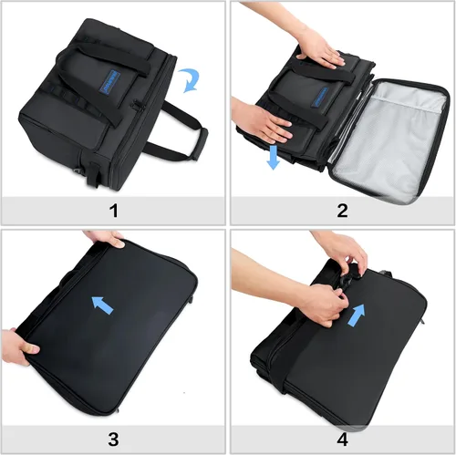Vista 7 de Bolsa térmica con aislamiento suave, plegable, enfriadores de viaje grandes, enfriadores de lados suaves, hieleras a prueba de fugas, impermeable
