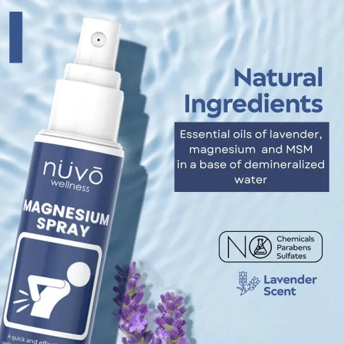 Vista 2 de Spray de aceite de magnesio con MSM - Rocíalo con magnesio - Fórmula transdérmica de acción rápida para relajar los músculos - Ligeramente perfumado