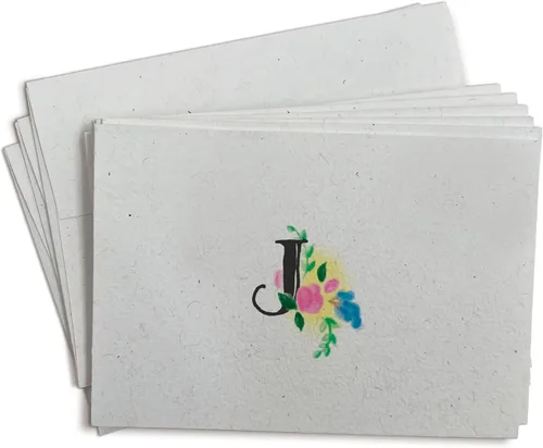 Vista 27 de Sugartown Greetings Tarjetas de notas con monograma floral - 24 tarjetas de notas de papelería con sobres (letra A)