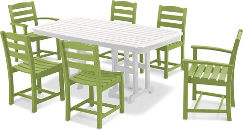 Vista 8 de POLYWOOD® La Casa Café - Juego de comedor, Aruba/Blanco