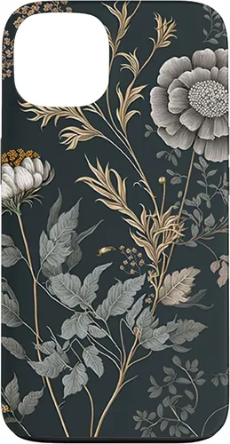 Vista 7 de iPhone 16 Cute Flowers Vintage Botánico Floral Ilustración Case