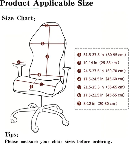 Vista 3 de FORCHEER Funda para silla de juegos con fundas para reposabrazos, estilo bohemio, 4 piezas, elásticas, para silla de computadora, juego de fundas