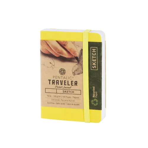 Vista 44 de Cuaderno de bocetos Travelers Dot Grid Pentalic Art, libre de ácidos