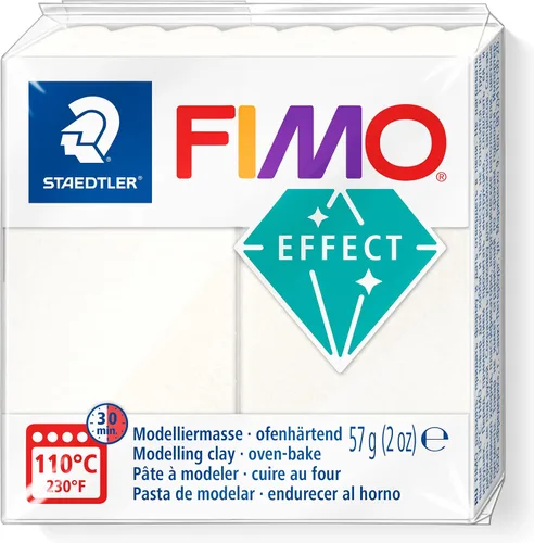 Vista 23 de Staedtler FIMO Effects Arcilla Polimérica - Arcilla para Hornear en Horno para Joyería, Escultura, Azul Translúcido 8020-374