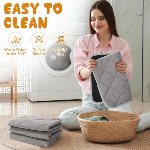 Vista 5 de Novabright Paquete de 4 camas autocalentables para gatos, gatos, perros, alfombrillas térmicas suaves y cálidas con parte inferior antideslizante