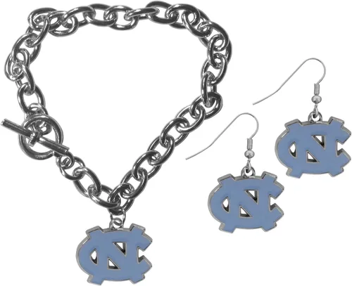 Vista 18 de Siskiyou Sports NCAA unisex-adult Chain Bracelet and Dangle Earring Set