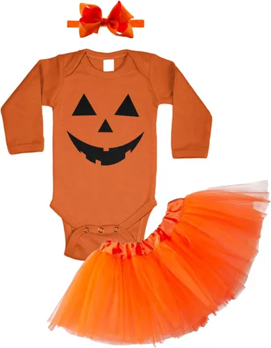Vista 16 de Tcombo Pumpkin Face - Body Jack O' Lantern Naranja - Cara de calabaza negra