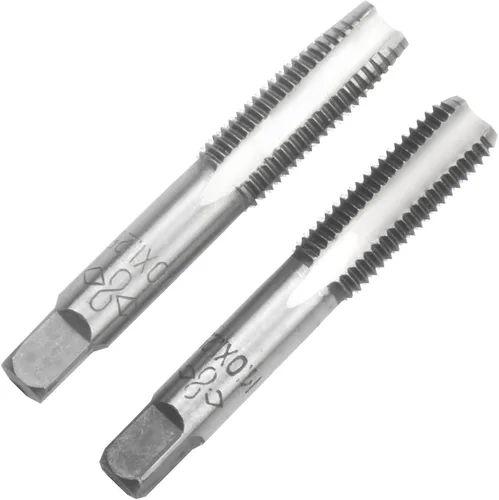 Vista 16 de M2 X 0.4 Mano métrica de grifo, mano derecha M2 X 0.016 in roscado mano grifo 1 par M2 X 0.4 Hand Tap 1Pair, Made of Alloy Tool Steel, Includes a