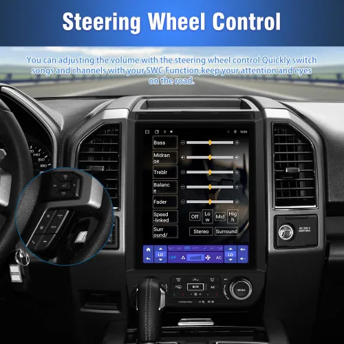 Vista 4 de Radio de coche Android 13 para Ford F150 2015-2021, estéreo de 12.1 pulgadas con CarPlay y Android Auto, SWC, DSP, Bluetooth, WiFi, MirrorLink
