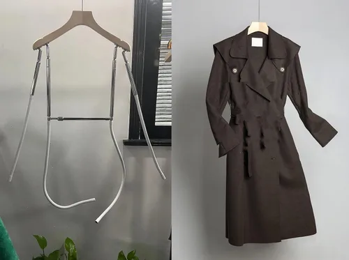 Vista 3 de Maniquí con forma de maniquí completo para colgar ropa con ranuras para los hombros, ganchos de exhibición en forma de cuerpo para armario