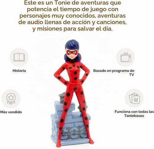 Vista 4 de Tonies Figura de juguete de audio de mariquita de Miraculous