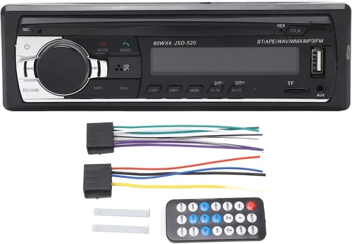 Vista 6 de Receptor estéreo de coche multimedia, pantalla LED de control de voz AI, llamadas manos Bluetooth, soporte MP3 WMA WAV, USB2.0 Reproductor de MP3