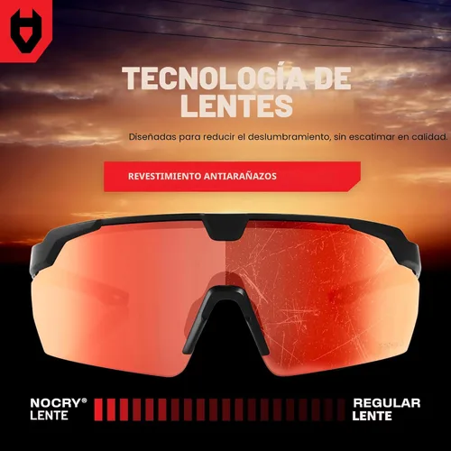 Vista 4 de NoCry Lentes de sol ANSI Z87 para hombres o mujeres con protección contra arañazos y 100% UV, lentes de seguridad teñidas con lentes de alto