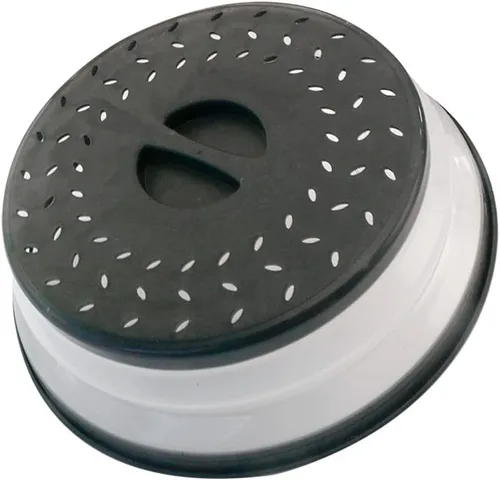 Vista 24 de Cubierta plegable para salpicaduras de microondas de 10.5 pulgadas, apta para lavavajillas, cubierta de placa de microondas con ventilación de azul