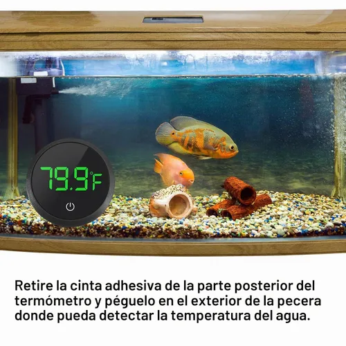 Vista 6 de 2pack Termómetro LED digital para acuario, termómetro de tanque de acuario con pantalla de medición de temperatura para peces, tortugas y acuáticos