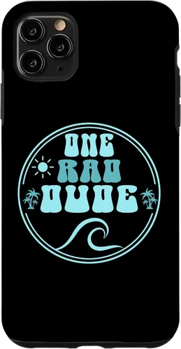 Vista 13 de One Rad Dude 1st Birthday Surf Beach Groovy Case for iPhone 17