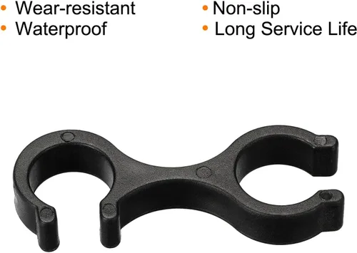 Vista 4 de PATIKIL Clips para bastón de trekking, 6 piezas, accesorios para bastón de pie, conector de hebilla de doble varilla para senderismo al aire libre