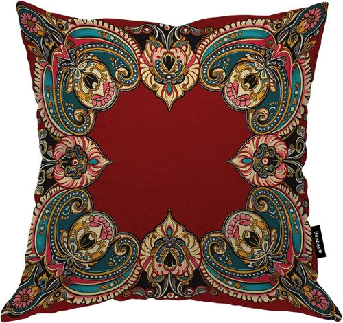 Vista 23 de Funda de Almohada Abstracta Smog para Sofá, Funda de Almohada Decorativa Caos Fractal Cosmos Rayas Curvadas de Algodón y Lino, Funda de Cojín