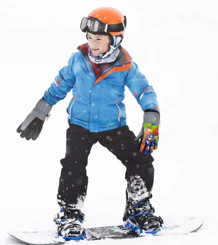 Vista 5 de Spiderman - Guantes de nieve para niños, guantes de hombre araña, guantes impermeables Thinsulate 3M, guantes de invierno para niños