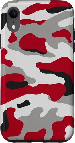 Vista 25 de red camo Print red and Black Camoflage Pattern Phone Case for iPhone 17