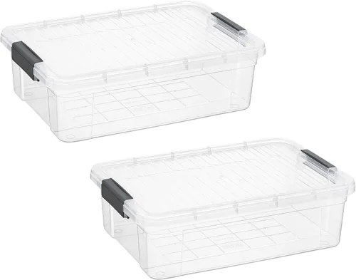 Vista 91 de Superio Mini contenedor de almacenamiento de plástico para crayón, suministros de arte y estuche de costura, organizador pequeño apilable