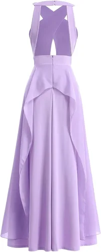 Vista 6 de Vestido largo transformador para mujer, vestido de graduación, convertible, con tirantes delgados, para boda, cóctel, vestido largo