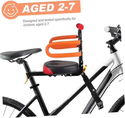 Vista 4 de KICHOUSE Asiento de bicicleta de sillín para niños y niñas, asiento de bicicleta cómodo, seguro, fácil de instalar, crece