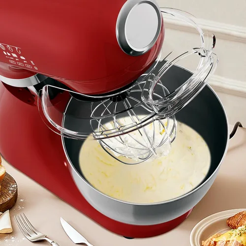 Vista 8 de Electactic - Mezclador de pie con 12 velocidades, mezclador eléctrico de 5.3 cuartos con cabezal inclinable, mezclador de cocina para uso diario