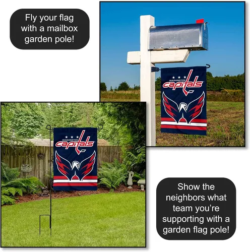 Vista 4 de Bandera de jardín de doble cara de Washington Capitals