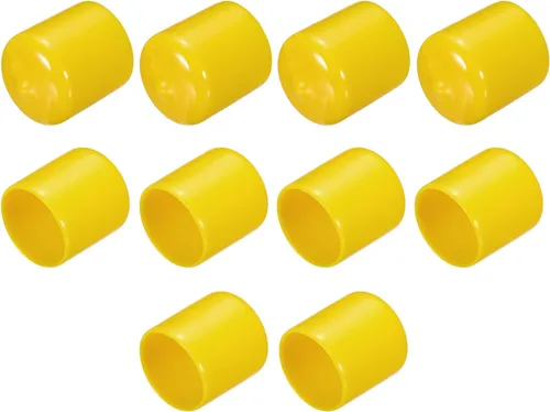 Vista 53 de uxcell 10 tapas de goma para extremos de 0.591 in de identificación, tapa de extremo redondo, protectores de rosca de tornillo, color negro