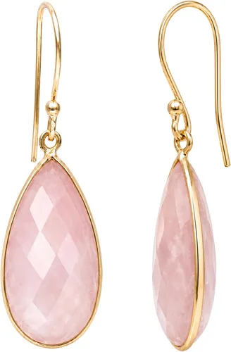 Vista 15 de Gempires - Aretes largos de gota con piedras preciosas facetadas para mujer
