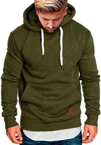 Vista 2 de Men's Hooded Shirts Long Sleeve Lightweight Novelty Tops with Hood Athletic Stylish Regular Fit Pullover