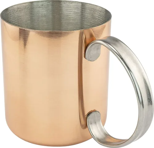 Vista 2 de Southern Homewares Taza Moscow Mule de cobre con forro de acero inoxidable – Juego de tazas de cobre martillado de 16 oz para cócteles – Tazas