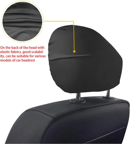 Vista 5 de Funda personalizada para reposacabezas de asiento de automóvil, regalos personalizables, transpirables, paquete de 2 fundas de cojín para asiento