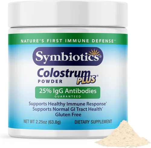 Vista 12 de Symbiotics Colostrum Plus Powder - Soporte de recuperación inmune y muscular, 25% de inmunoglobulinas IgG, resistencia al entrenamiento y salud
