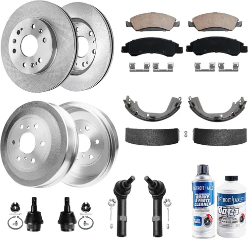 Vista 95 de Detroit Axle - Rotores de freno para Chrysler 200 2015 2016 2017, Rotores de freno de disco de reemplazo: 12.01" pulgadas delantero y 10.95