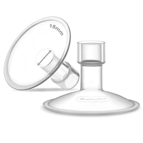 Vista 42 de Maymom MyFit Crater Series - Protector de pecho pequeño de 0.394 in con diseño de dos piezas compatible con piezas de bomba Medela; reemplazo