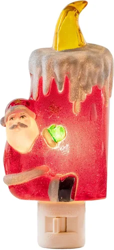 Vista 9 de Novelty Lights Lámpara LED copo de nieve blanco puro decoración de Navidad luz nocturna con enchufe giratorio