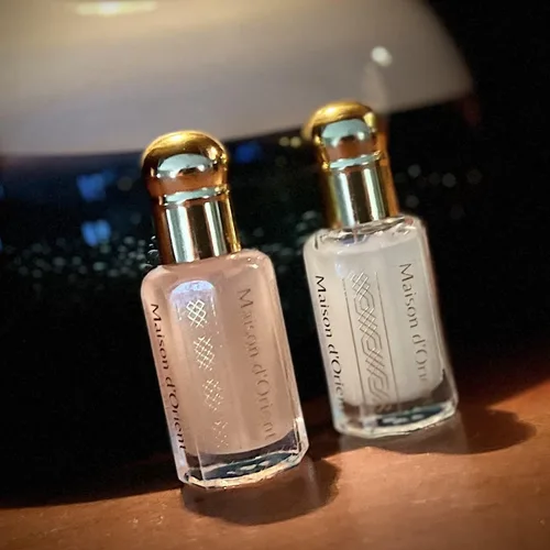 Vista 5 de Maison d'Orient Colección Tahara 2x6mL Aceite Corporal de Perfume de Almizcle Rosa y Blanco para Mujer Aceites de Perfume Árabes Perfumes