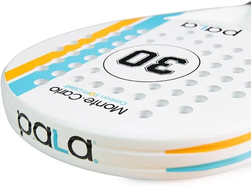 Vista 5 de Pala de pádel Mónaco Carbon Soft - Mint PALA, pala Lite con fibra de carbono, ideal para principiantes Blanco