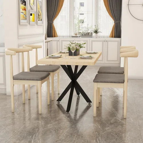 Vista 6 de Patas de mesa de comedor modernas de metal de 30 pulgadas con ventosas, base de escritorio resistente para superficie de mármol, vidrio, madera