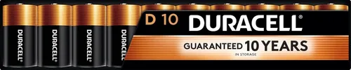 Vista 7 de DURACELL Coppertop D Baterías D con potencia de larga duración, batería alcalina multiusos para dispositivos domésticos y de oficina, 10